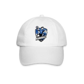 Handball Stürmer Blau Shield - Baseballkappe - Weiß/Weiß - Vorne