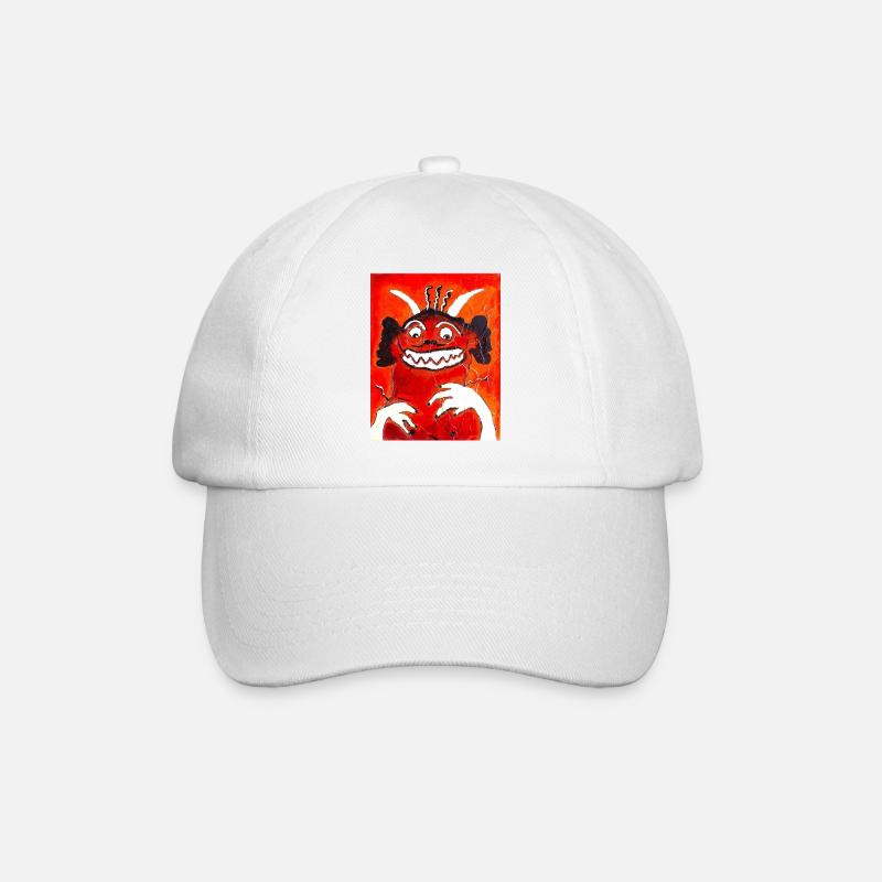 Das Monster - Baseballkappe - Weiß/Weiß