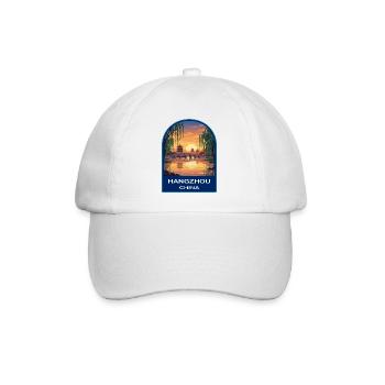 Insigne Retro Sunset du lac Ouest de Hangzhou - Casquette classique - blanc/blanc - Devant
