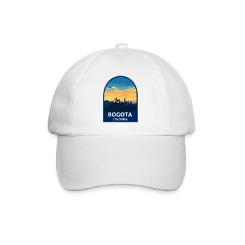 Badge Retro Sunset Monserrate de Bogota Colombie - Casquette classique - blanc/blanc - Devant