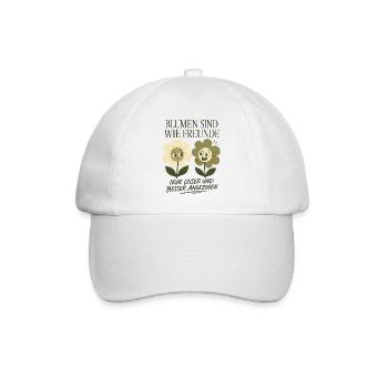 Blumen sind wie Freunde, nur besser angezogen - Baseballkappe - Weiß/Weiß - Vorne