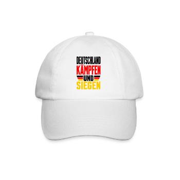Deutschland Fan - Baseballkappe - Weiß/Weiß - Vorne