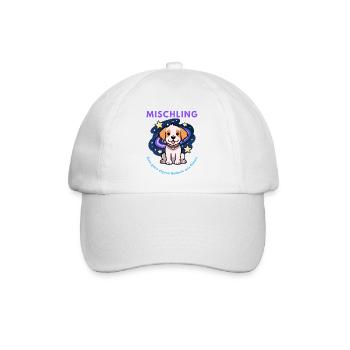 Mischling Design 3 - Baseballkappe - Weiß/Weiß - Vorne