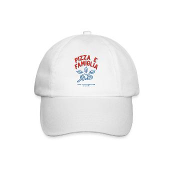 Pizza Famiglia - Baseballkappe - Weiß/Weiß - Vorne