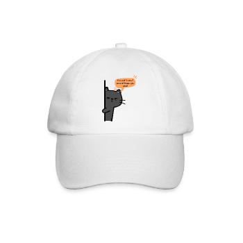 Chat sarcastique sur le fil - Casquette classique - blanc/blanc - Devant