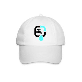 Logo du tuyau de robinet de plombier - Casquette classique - blanc/blanc - Devant