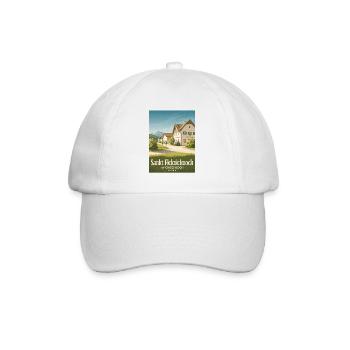 Sankt Fickdichdoch - Postkartenmotiv - Baseballkappe - Weiß/Weiß - Vorne