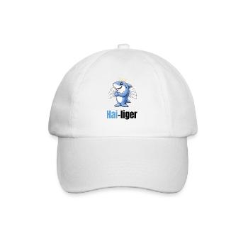 Hailiger - Hai mit Heiligenschein - Baseballkappe - Weiß/Weiß - Vorne