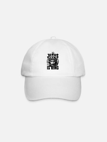 Jésus est Roi Couronne d’Épines - Casquette classique - blanc/blanc
