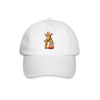 Maman girafe avec sa descendance - Casquette classique - blanc/blanc - Devant