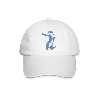Otter Baseball Silhouette - Baseballkappe - Weiß/Weiß - Vorne