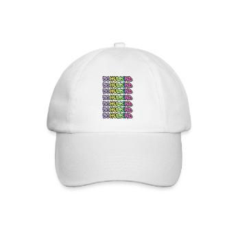 Cooler Schriftzug für Schulkind-Design - Baseballkappe - Weiß/Weiß - Vorne