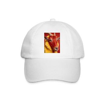 Chèvre rousse au pelage jaune - Casquette classique - blanc/blanc - Devant