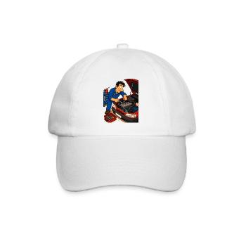 Mécanique animée sur le moteur - Casquette classique - blanc/blanc - Devant