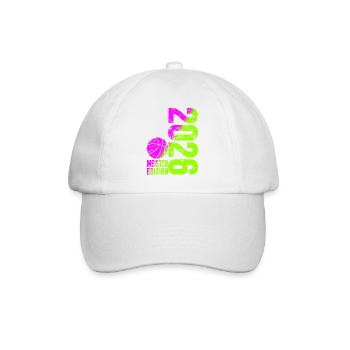 Basketball Champion Shirt 2026, lime Pink - Baseball Cap - white/white - Front