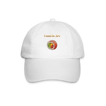 La nourriture est de l’art ... Rouleau de Californie - Casquette classique - blanc/blanc - Devant