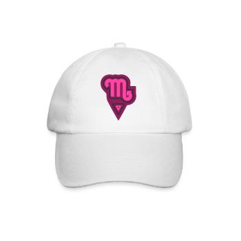 Zodiac Tribal Scorpio and Water - Baseball Cap - white/white - Front