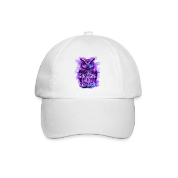 Be Wise Like An Owl Neon Design - Baseball Cap - white/white - Front