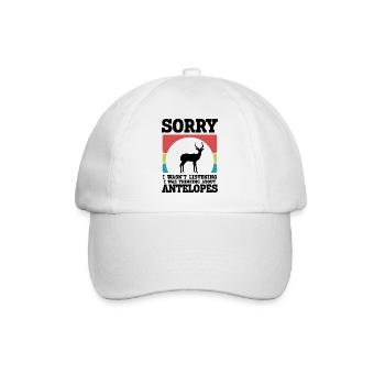 Antelope Humor Saying Vintage Safari - Baseball Cap - white/white - Front
