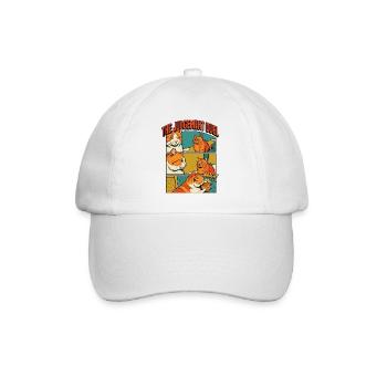 Drôle de bande dessinée du duel des chats orange - Casquette classique - blanc/blanc - Devant