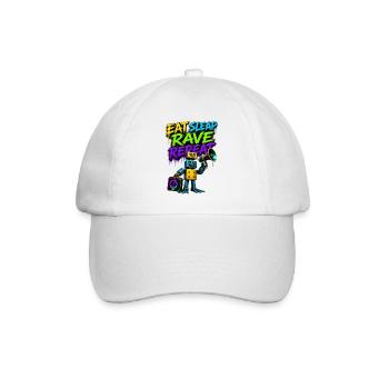 Eat Sleep Rave Repeat Graffiti Robot - Baseball Cap - white/white - Front