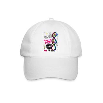 Techno Is My DNA Neon Rainbow Helix - Baseball Cap - white/white - Front