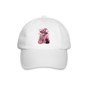 Witches: Halloween Pink Glam Skeleton - Baseball Cap - white/white - Front