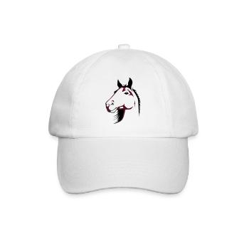 Pferd - Baseballkappe - Weiß/Weiß - Vorne