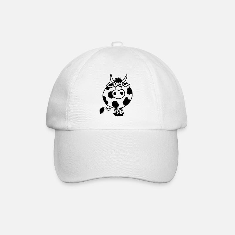 kuh - Baseballkappe - Weiß/Weiß