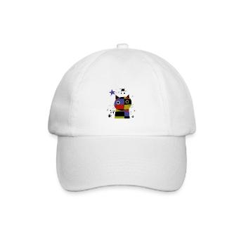 Cat - Baseball Cap - white/white - Front