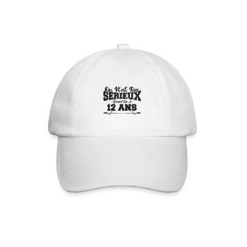 on n'est pas sérieux quand on a 12 ans - Casquette classique - blanc/blanc - Devant