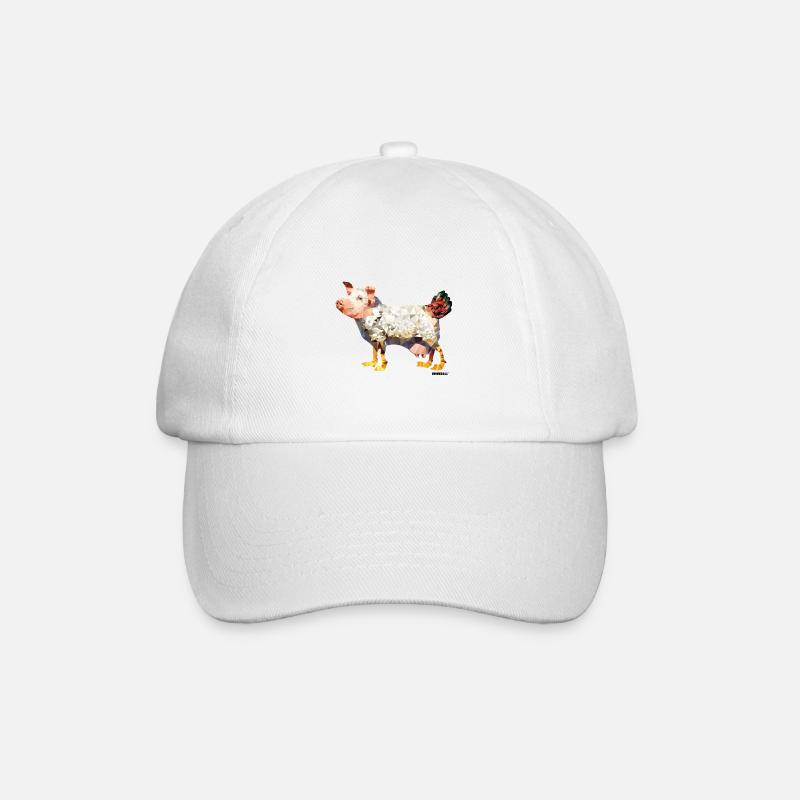Eierlegende Wollmilchsau - Baseballkappe - Weiß/Weiß