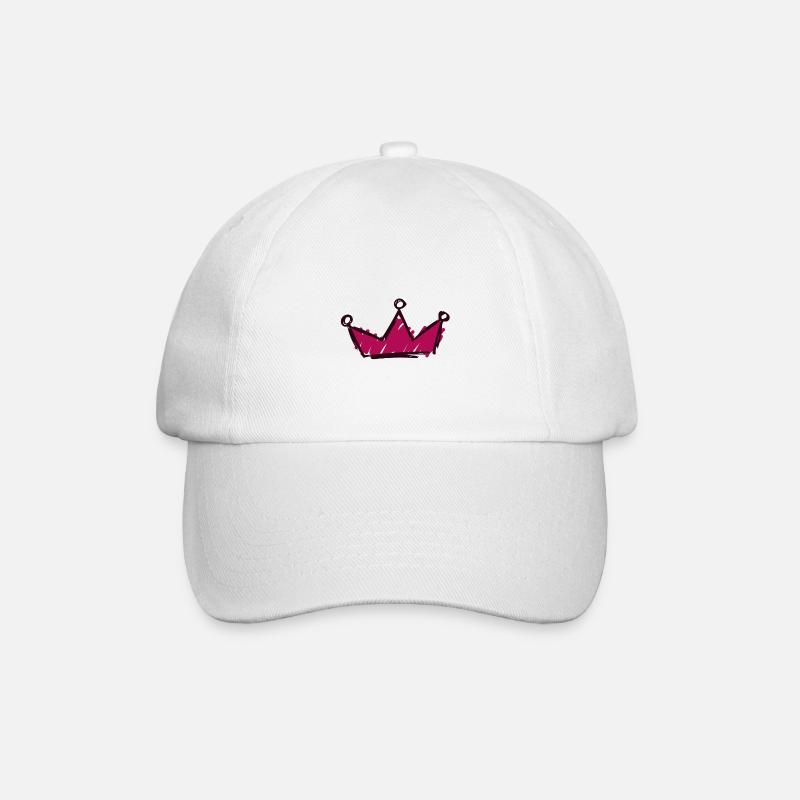 Krone - Baseballkappe - Weiß/Weiß