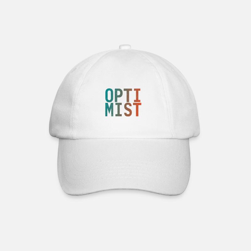 Ich bin Optimist! - Baseballkappe - Weiß/Weiß