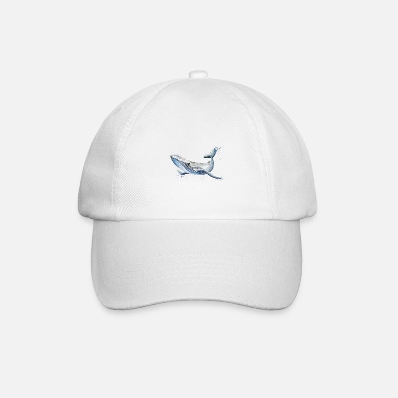 Wal - Baseballkappe - Weiß/Weiß