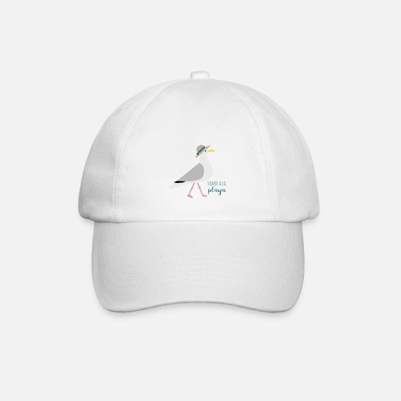 Möwe Stohhut - Baseballkappe - Weiß/Weiß