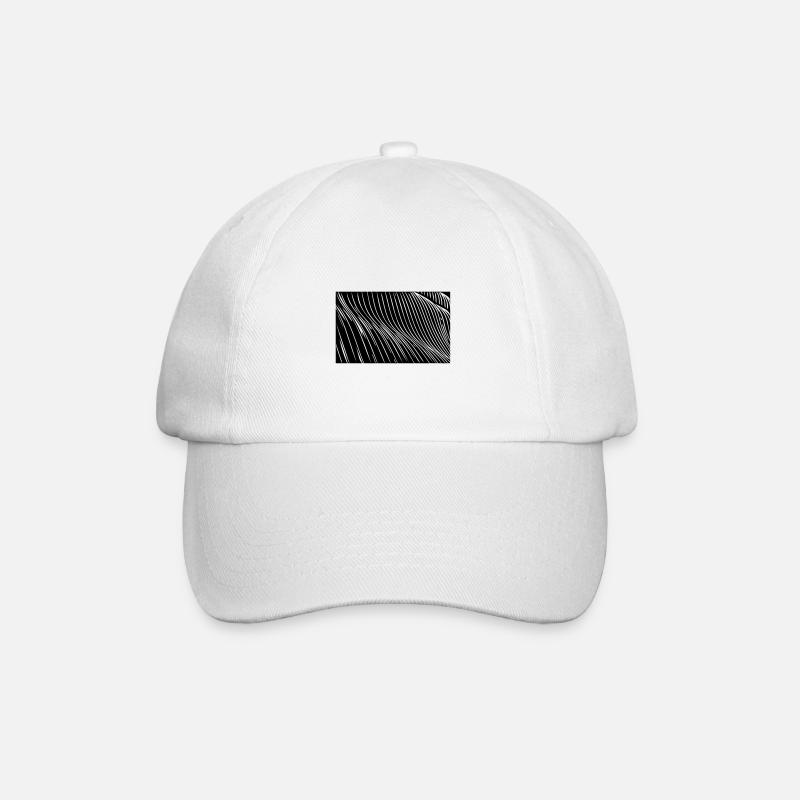 Zebra Wellen Linien - Baseballkappe - Weiß/Weiß