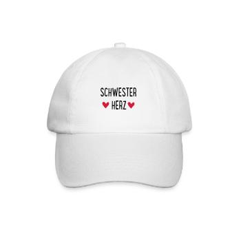 SCHWESTERHERZ - Baseballkappe - Weiß/Weiß - Vorne