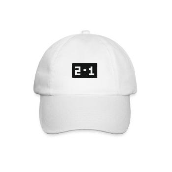 Retrogaming Spielergebnis 2 zu 1 Gewonnen Pixelig - Baseballkappe - Weiß/Weiß - Vorne