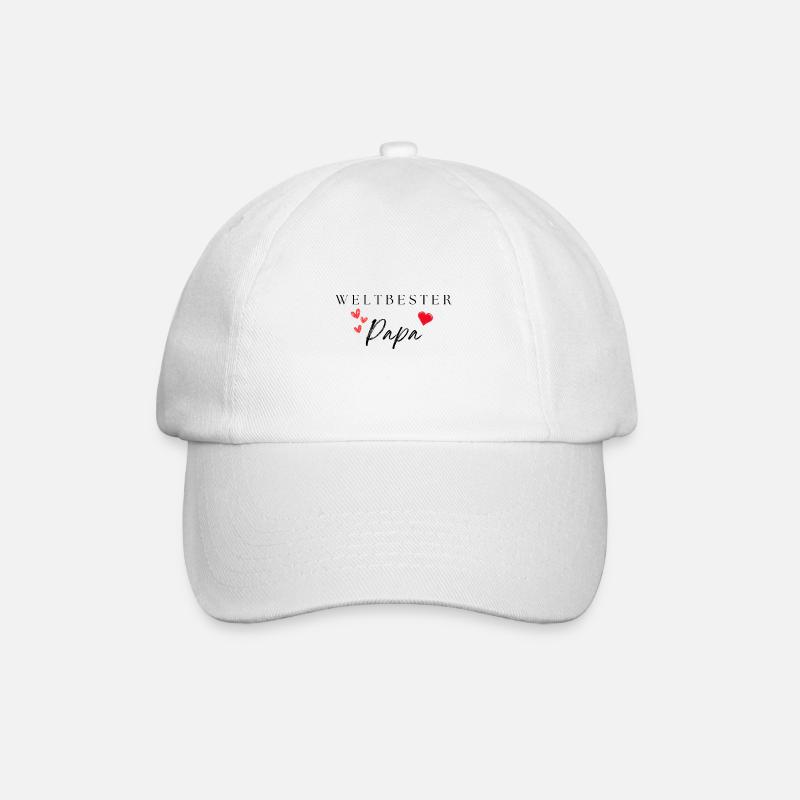 weltbester Papa - Baseballkappe - Weiß/Weiß