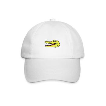 Kaiman Krokodilkopf - Baseballkappe - Weiß/Weiß - Vorne