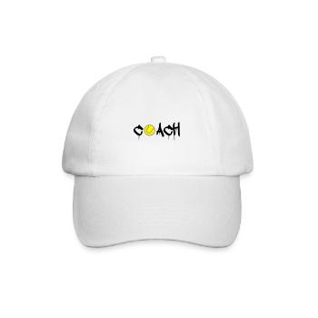 tennis coach - Baseball Cap - white/white - Front