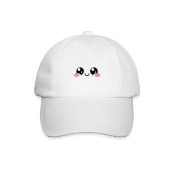 Yeux Kawaii mignon idée cadeau - Casquette classique - blanc/blanc - Devant
