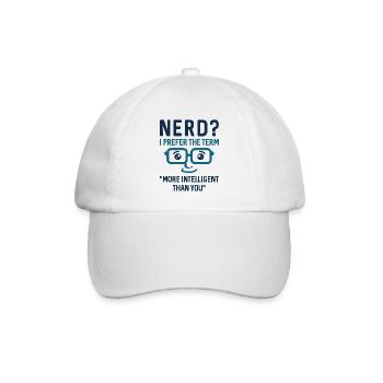 Nerd Intelligent - Casquette classique - blanc/blanc - Devant