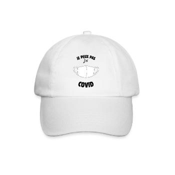 Je peux pas j'ai covid - Casquette classique - blanc/blanc - Devant