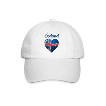 Le drapeau de l’Islande - Casquette classique - blanc/blanc - Devant