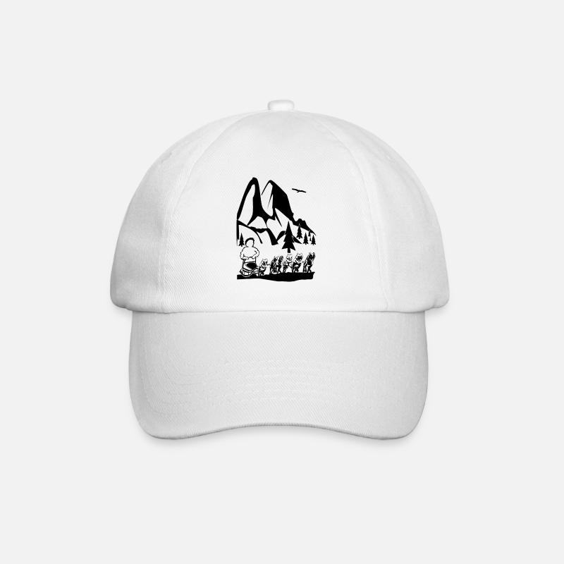 Husky Schlittenfahren - Baseballkappe - Weiß/Weiß