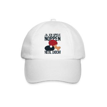 Ja ich spiele Noppen heul doch! Material Spieler - Baseballkappe - Weiß/Weiß - Vorne