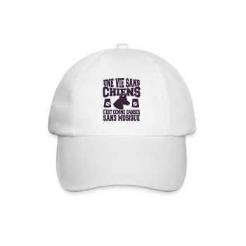 Vie Sans Chiens C'est Comme Danser Sans Musique - Casquette classique - blanc/blanc - Devant