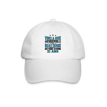Voici à Quoi Ressemble Un BeauGosse 21 ans, Cadeau - Casquette classique - blanc/blanc - Devant